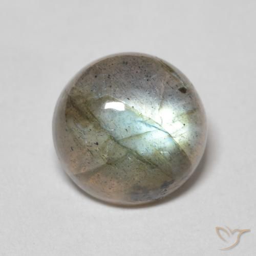 2.09ct طبيعي متعدد الألوان لابرادوريت, دائري, نصف شفاف
