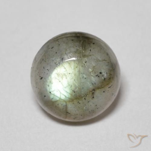 1.34ct طبيعي متعدد الألوان لابرادوريت, دائري, نصف شفاف