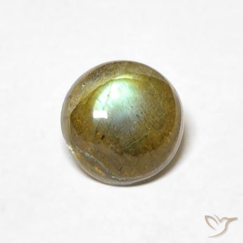 0.84ct طبيعي متعدد الألوان لابرادوريت, دائري, نصف شفاف