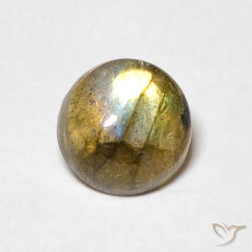 1.05ct طبيعي متعدد الألوان لابرادوريت, دائري, نصف شفاف