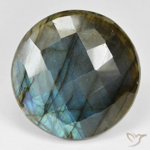 57.97ct طبيعي متعدد الألوان لابرادوريت, دائري, غير شفاف