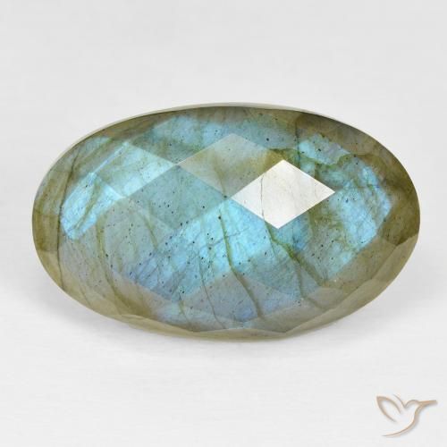 22.38ct طبيعي متعدد الألوان لابرادوريت, بيضوي, غير شفاف