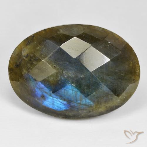 45.71ct طبيعي متعدد الألوان لابرادوريت, بيضوي, غير شفاف