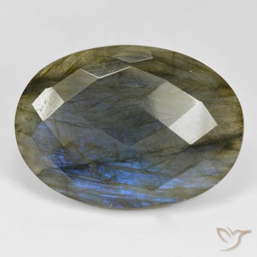 39.19ct طبيعي متعدد الألوان لابرادوريت, بيضوي, غير شفاف