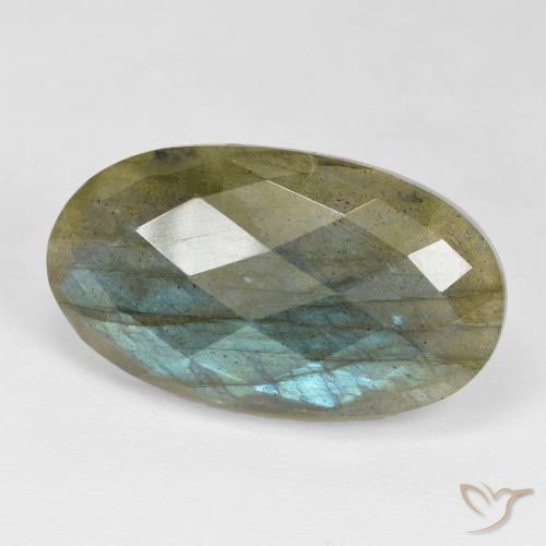 24.29ct طبيعي متعدد الألوان لابرادوريت, بيضوي, غير شفاف