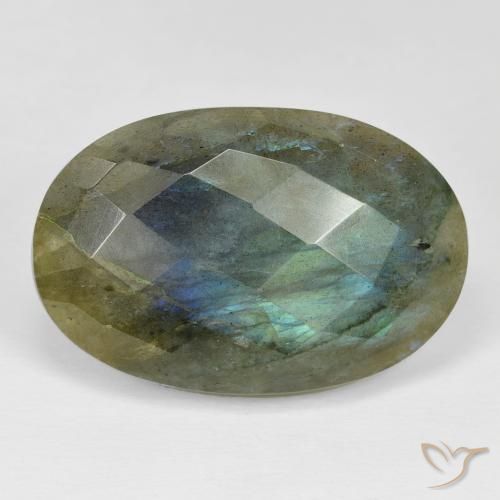 30.17ct طبيعي متعدد الألوان لابرادوريت, بيضوي, غير شفاف
