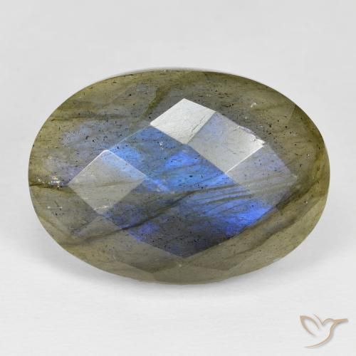 26.35ct طبيعي متعدد الألوان لابرادوريت, بيضوي, غير شفاف