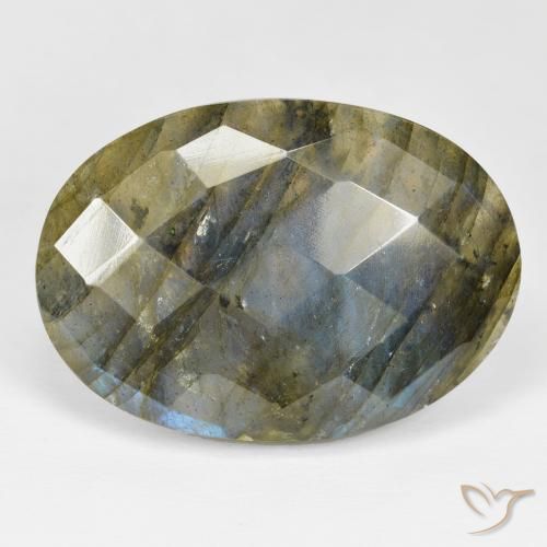 35.90ct طبيعي متعدد الألوان لابرادوريت, بيضوي, غير شفاف