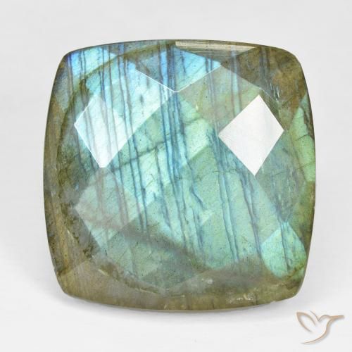 28.56ct طبيعي متعدد الألوان لابرادوريت, وسادة, غير شفاف