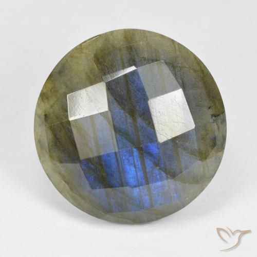 19.78ct طبيعي متعدد الألوان لابرادوريت, دائري, غير شفاف