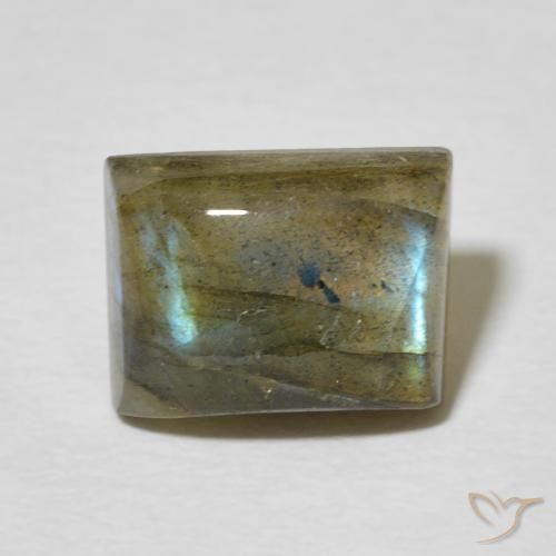 2.99ct طبيعي متعدد الألوان لابرادوريت, باجيت, نصف شفاف