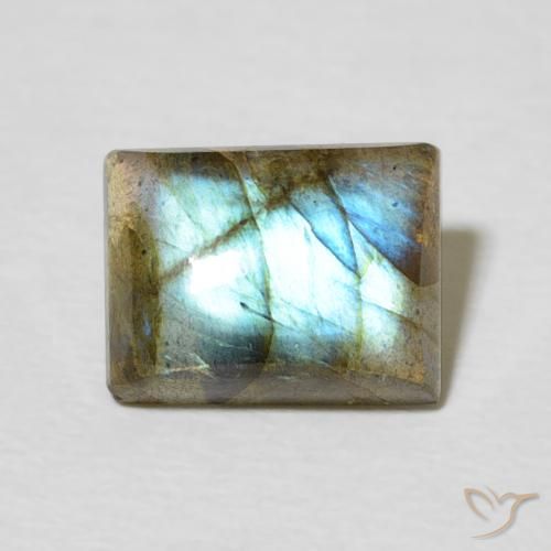 2.47ct طبيعي متعدد الألوان لابرادوريت, باجيت, نصف شفاف