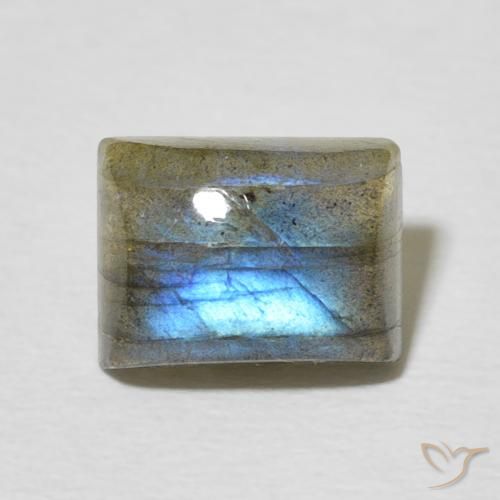 2.77ct طبيعي متعدد الألوان لابرادوريت, باجيت, نصف شفاف
