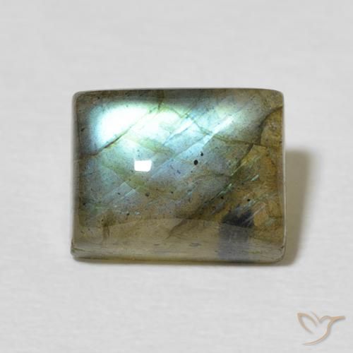 3.36ct طبيعي متعدد الألوان لابرادوريت, باجيت, نصف شفاف