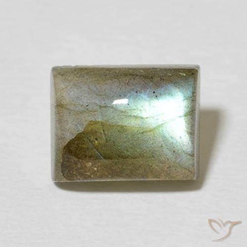 2.90ct طبيعي متعدد الألوان لابرادوريت, باجيت, نصف شفاف