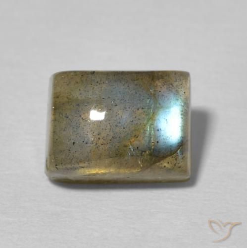 3.48ct طبيعي متعدد الألوان لابرادوريت, باجيت, نصف شفاف