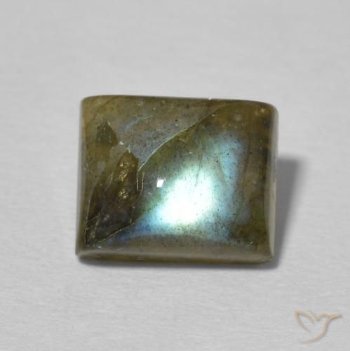 2.71ct طبيعي متعدد الألوان لابرادوريت, باجيت, نصف شفاف