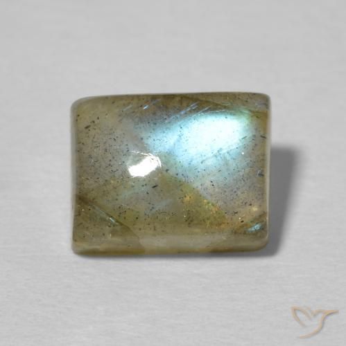 2.85ct طبيعي متعدد الألوان لابرادوريت, باجيت, نصف شفاف