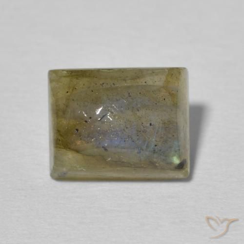 2.69ct طبيعي متعدد الألوان لابرادوريت, باجيت, نصف شفاف