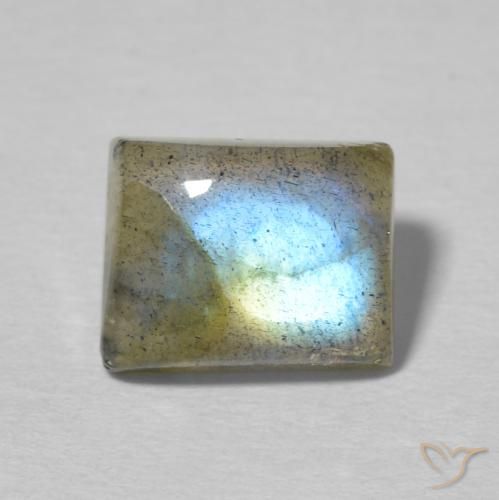 2.90ct طبيعي متعدد الألوان لابرادوريت, باجيت, نصف شفاف