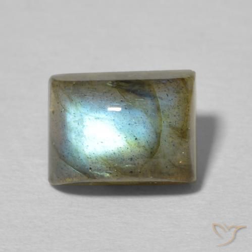 2.96ct طبيعي متعدد الألوان لابرادوريت, باجيت, نصف شفاف