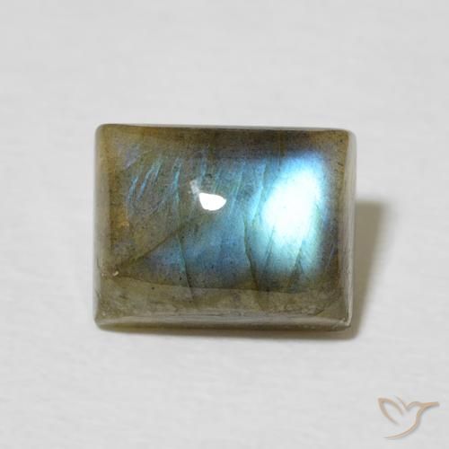 2.51ct طبيعي متعدد الألوان لابرادوريت, باجيت, نصف شفاف