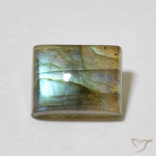 3.00ct طبيعي متعدد الألوان لابرادوريت, باجيت, نصف شفاف