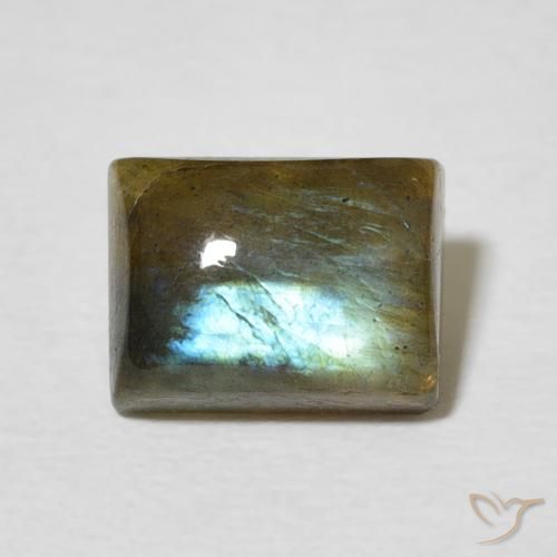 2.88ct طبيعي متعدد الألوان لابرادوريت, باجيت, نصف شفاف