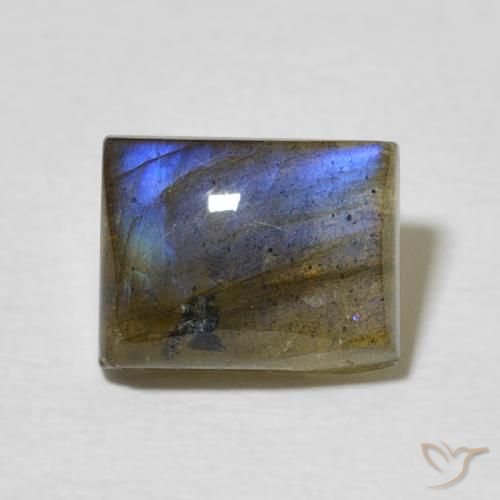 2.94ct طبيعي متعدد الألوان لابرادوريت, باجيت, نصف شفاف