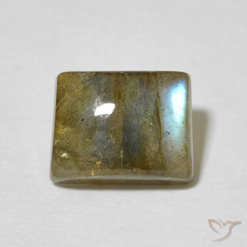 2.36ct طبيعي متعدد الألوان لابرادوريت, باجيت, نصف شفاف