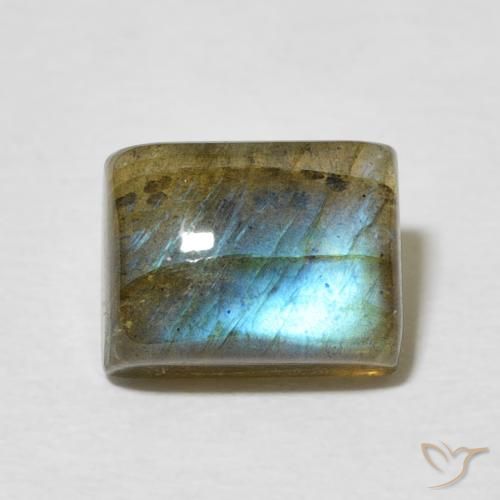 2.92ct طبيعي متعدد الألوان لابرادوريت, باجيت, نصف شفاف