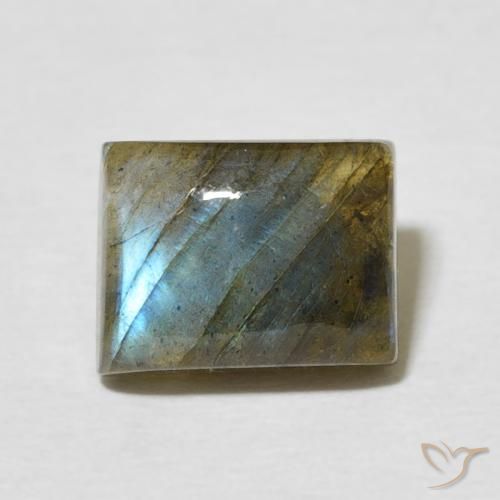 2.99ct طبيعي متعدد الألوان لابرادوريت, باجيت, نصف شفاف