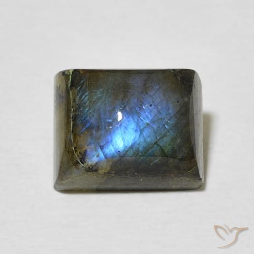 2.90ct طبيعي متعدد الألوان لابرادوريت, باجيت, نصف شفاف