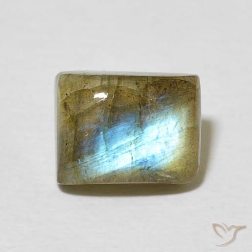 2.52ct طبيعي متعدد الألوان لابرادوريت, باجيت, نصف شفاف