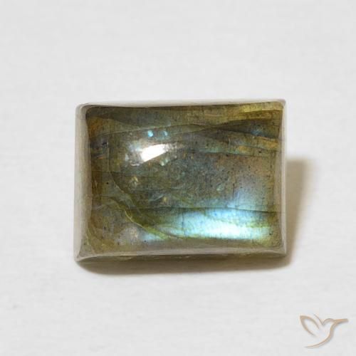 2.96ct طبيعي متعدد الألوان لابرادوريت, باجيت, نصف شفاف