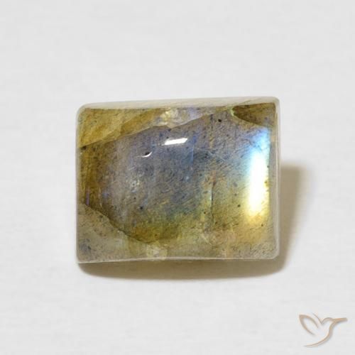 2.89ct طبيعي متعدد الألوان لابرادوريت, باجيت, نصف شفاف