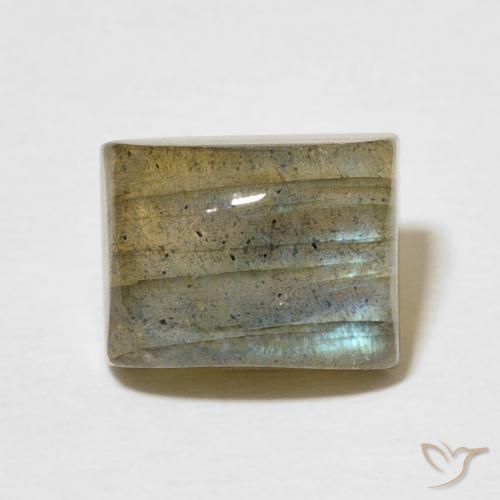 3.57ct طبيعي متعدد الألوان لابرادوريت, باجيت, نصف شفاف