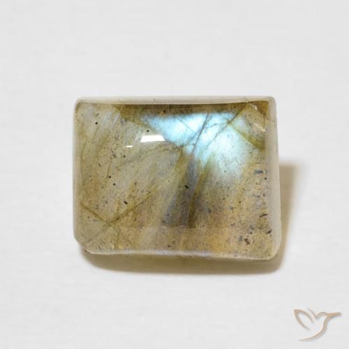 3.02ct طبيعي متعدد الألوان لابرادوريت, باجيت, نصف شفاف