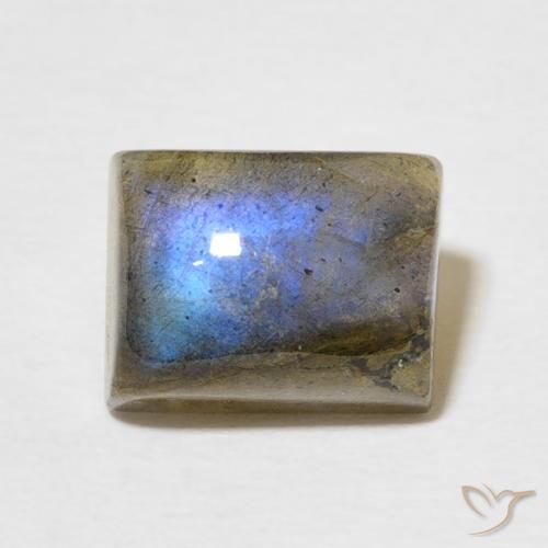 3.48ct طبيعي متعدد الألوان لابرادوريت, باجيت, نصف شفاف