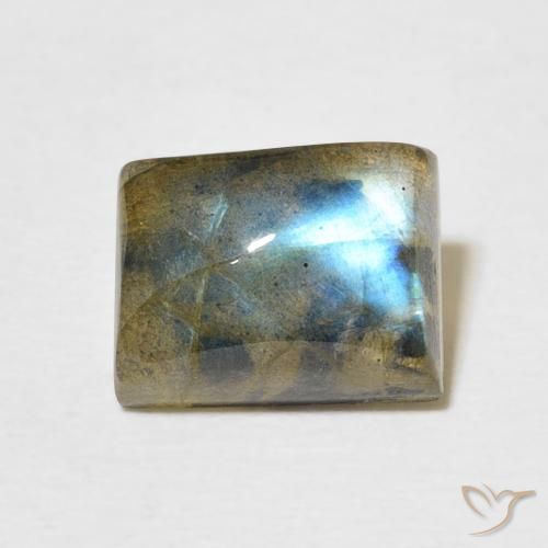 2.91ct طبيعي متعدد الألوان لابرادوريت, باجيت, نصف شفاف