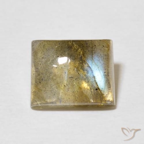 2.88ct طبيعي متعدد الألوان لابرادوريت, باجيت, نصف شفاف