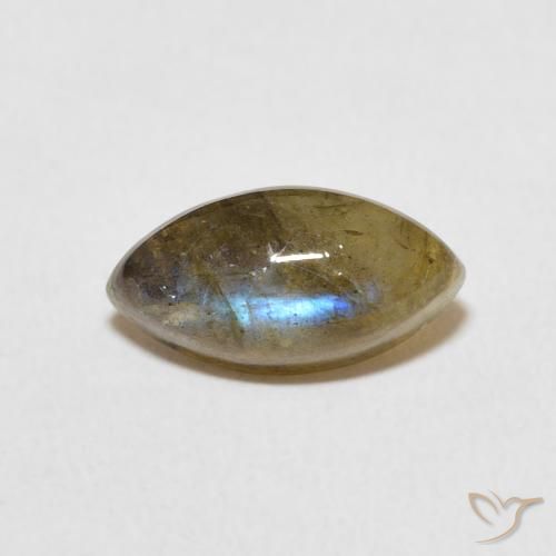 2.28ct طبيعي متعدد الألوان لابرادوريت, ماركيز, نصف شفاف