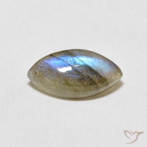 2.21ct طبيعي متعدد الألوان لابرادوريت, ماركيز, نصف شفاف