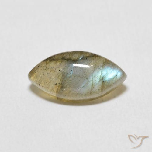2.30ct طبيعي متعدد الألوان لابرادوريت, ماركيز, نصف شفاف
