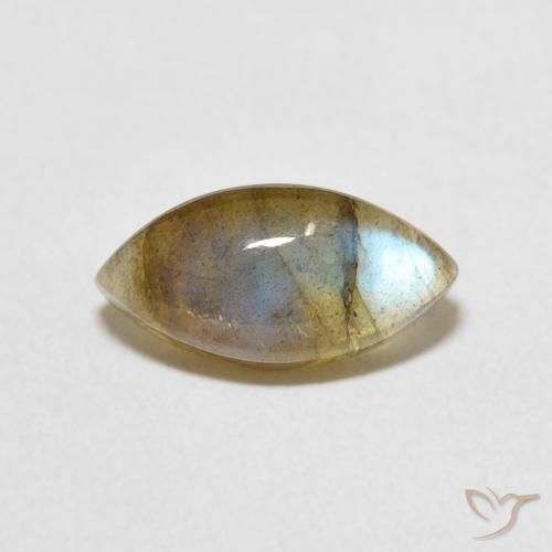 2.51ct طبيعي متعدد الألوان لابرادوريت, ماركيز, نصف شفاف