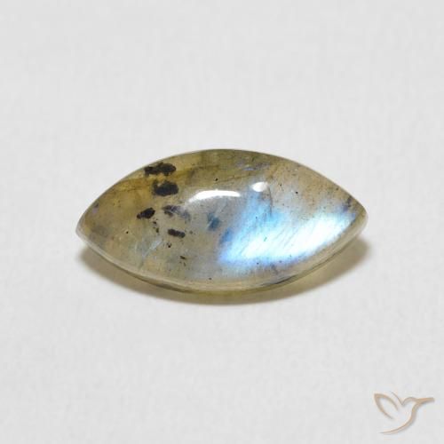 2.15ct طبيعي متعدد الألوان لابرادوريت, ماركيز, نصف شفاف
