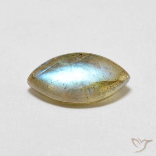 2.51ct طبيعي متعدد الألوان لابرادوريت, ماركيز, نصف شفاف