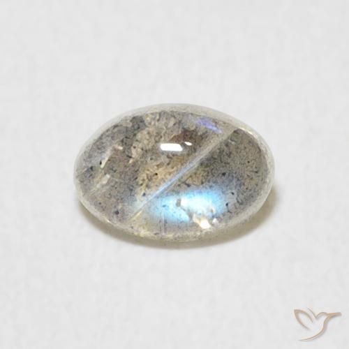 0.50ct طبيعي متعدد الألوان لابرادوريت, بيضوي, نصف شفاف