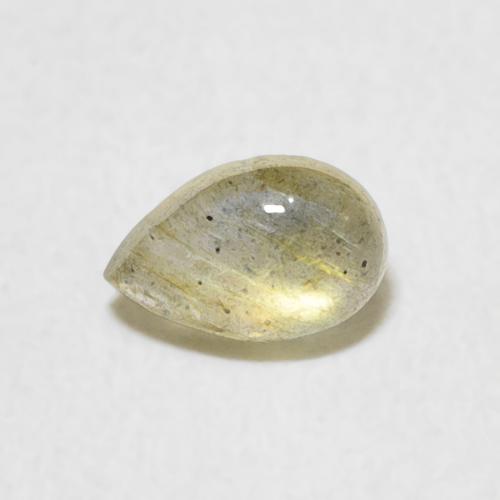 0.43ct طبيعي متعدد الألوان لابرادوريت, شكل الكمثرى, نصف شفاف