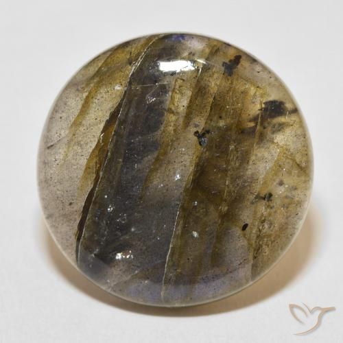 29.35ct طبيعي متعدد الألوان لابرادوريت, دائري, نصف شفاف